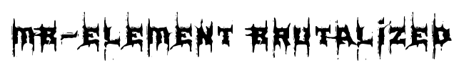 MB-Element Brutalized font